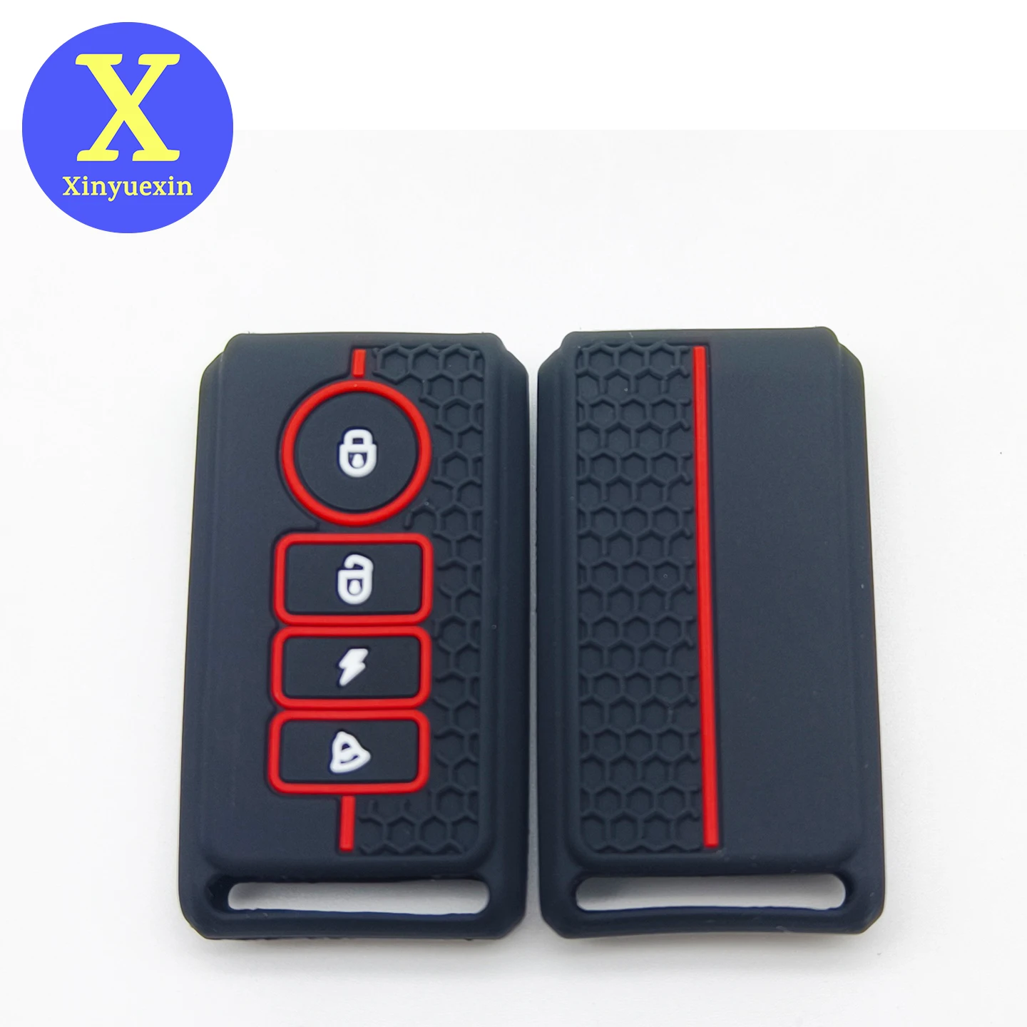 Xinyuexin Silicone Key Case Cover for Security Burglar Alarm System Remote Control 4 Button Alarm Key Fob Holder 2 Pcs/lot