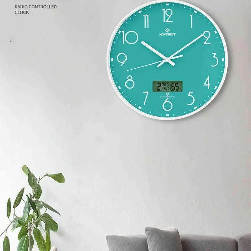 Reloj De Pared Wall Clocks for Living Room Simple Household Mute Quartz Modern Design, Home Decor House Room Decoration 12 Inch