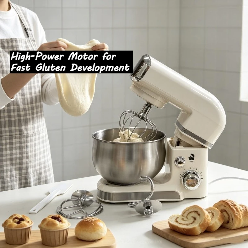 3.5L Multi-Function Electric Stand Mixer 6-Speed with Whisk, Dough Hook & Beater for Bread Cake Making