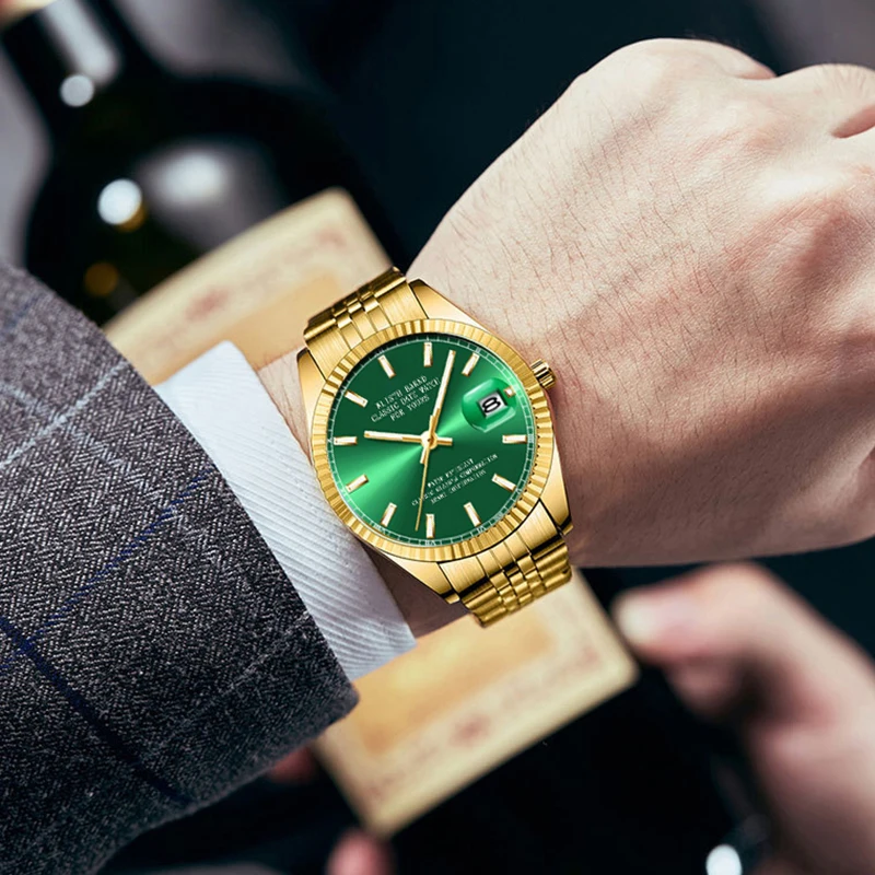 

Men's Watch Top Brand Luxury Wrist Watch For Men Fashion Stainless Steel Waterproof Watch Day Date Quartz Clock Reloj Hombre