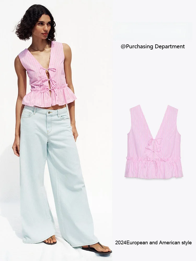 

Summer New Women's Svel Knot Striped Silk ort Pants Faionable Ethnic Sle Stage Costume orts