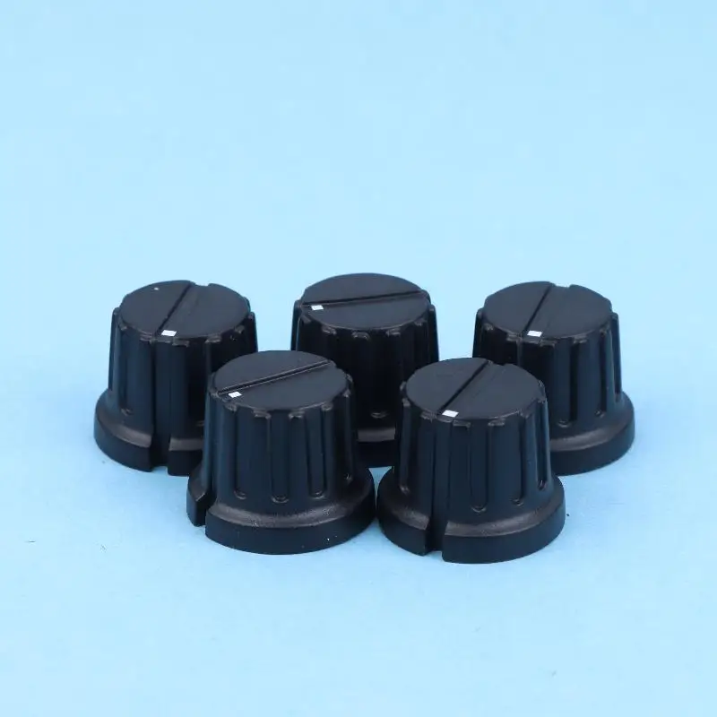Hot Sale 5Pcs PN-8F 16*14.5mm Striped Plastic Knob Cap With Copper Core Electronic Instrument Switch Caps Inner Hole 6.35mm