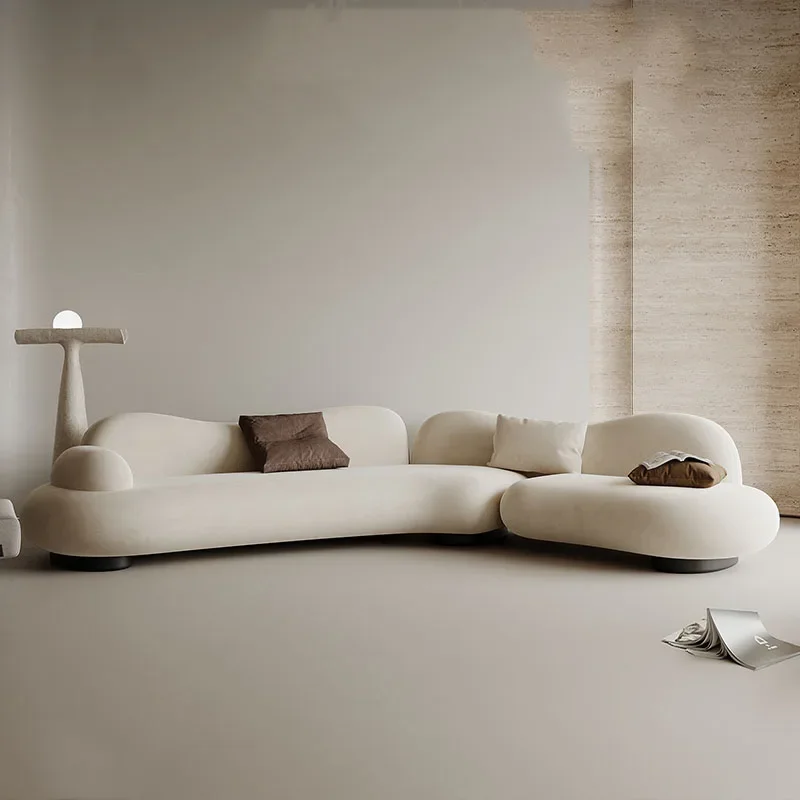 Nordic Lazy Living Room Sofas Couch Puffs Armchair Designer Double Sofas Relaxing Filling Decor Muebles Lounge Suite Furniture - view 3