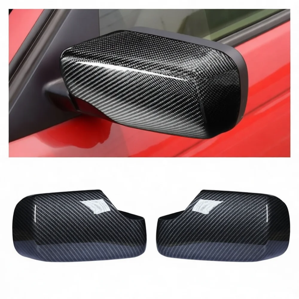 Carbon Fiber Texture Side Mirror Cover Cap For BMW 3 Series E46 1998 2005 Auto Exterior Accessories Rearview Housing Trim