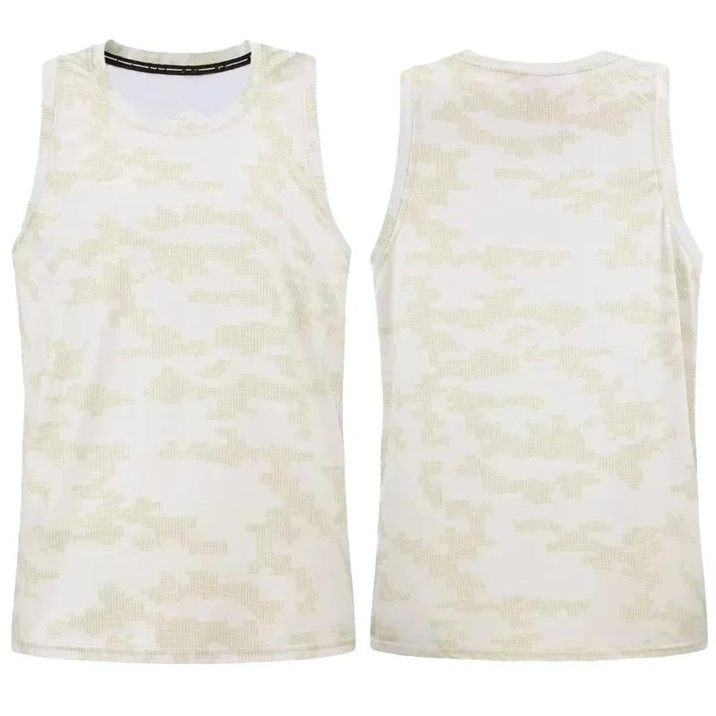Summer Simple Print Men's Tank Tops Outdoor Running Sports Sleeveless Vest Fashion Breathable Quick Dry Comfortable Male Clothes