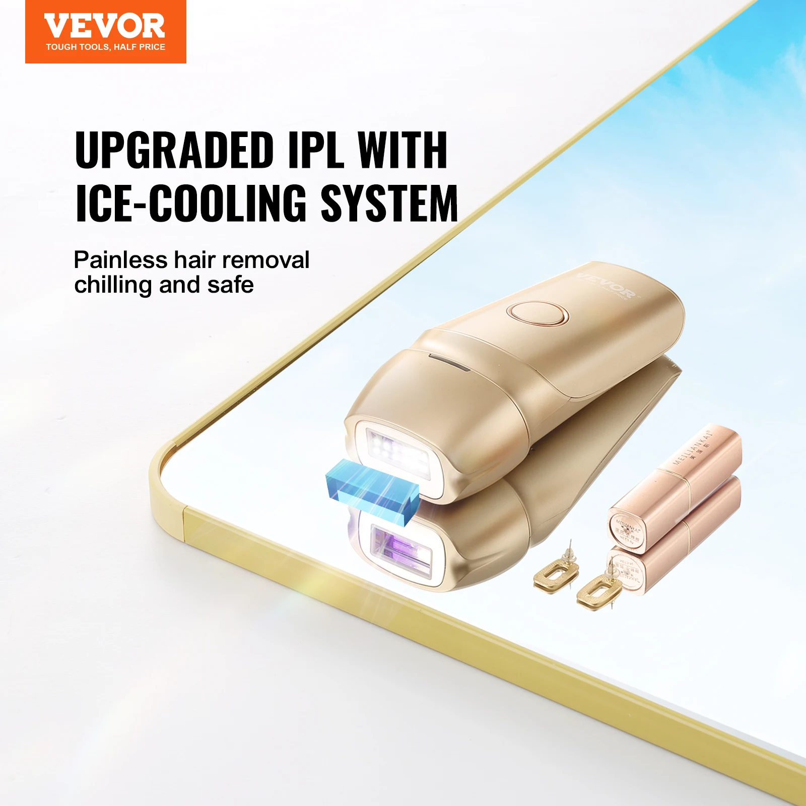 VEVOR IPL Hair Removal Permanent Hair Removal with Ice Cooling System for Women Men