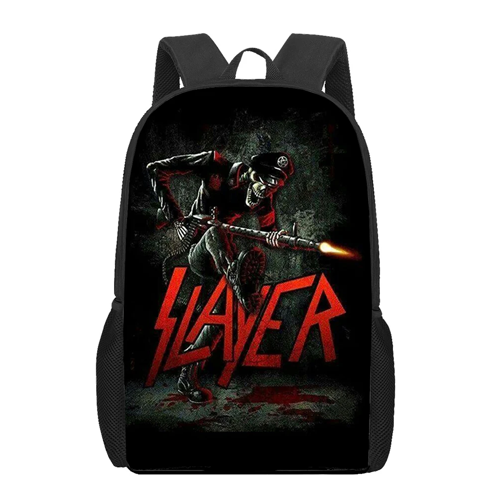 Металлический рюкзак Slayer для девочек, школьные ранцы с узором для начальной школы, Детская сумка для книг, повседневный вместительный ранец