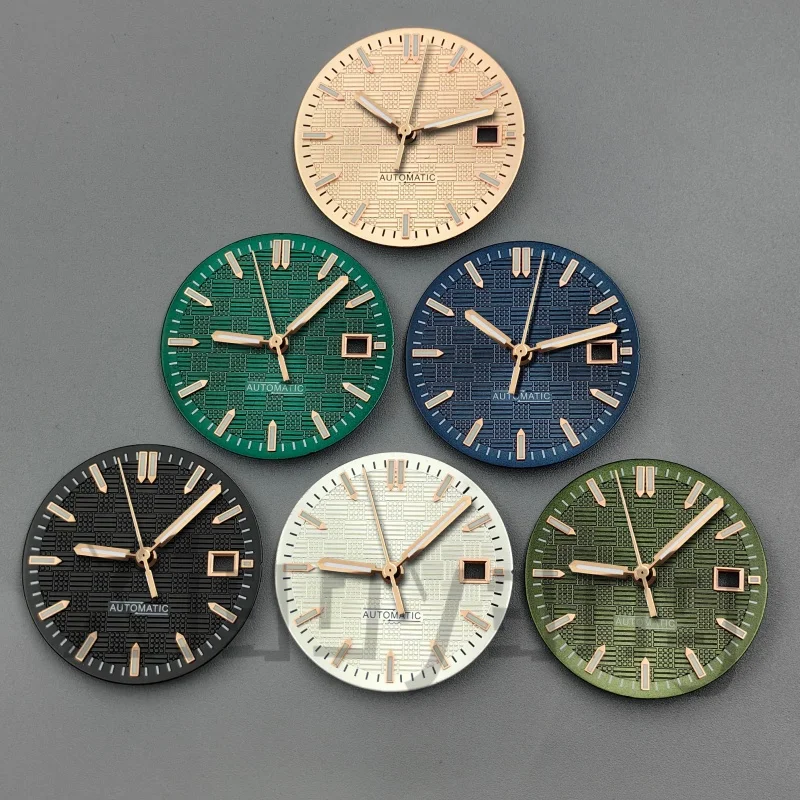 31mm Engineer Style Sterile Watch Dial Watch Hands Set With Green Luminous Suitable For NH35NH36 Movement Watch Replacement Part