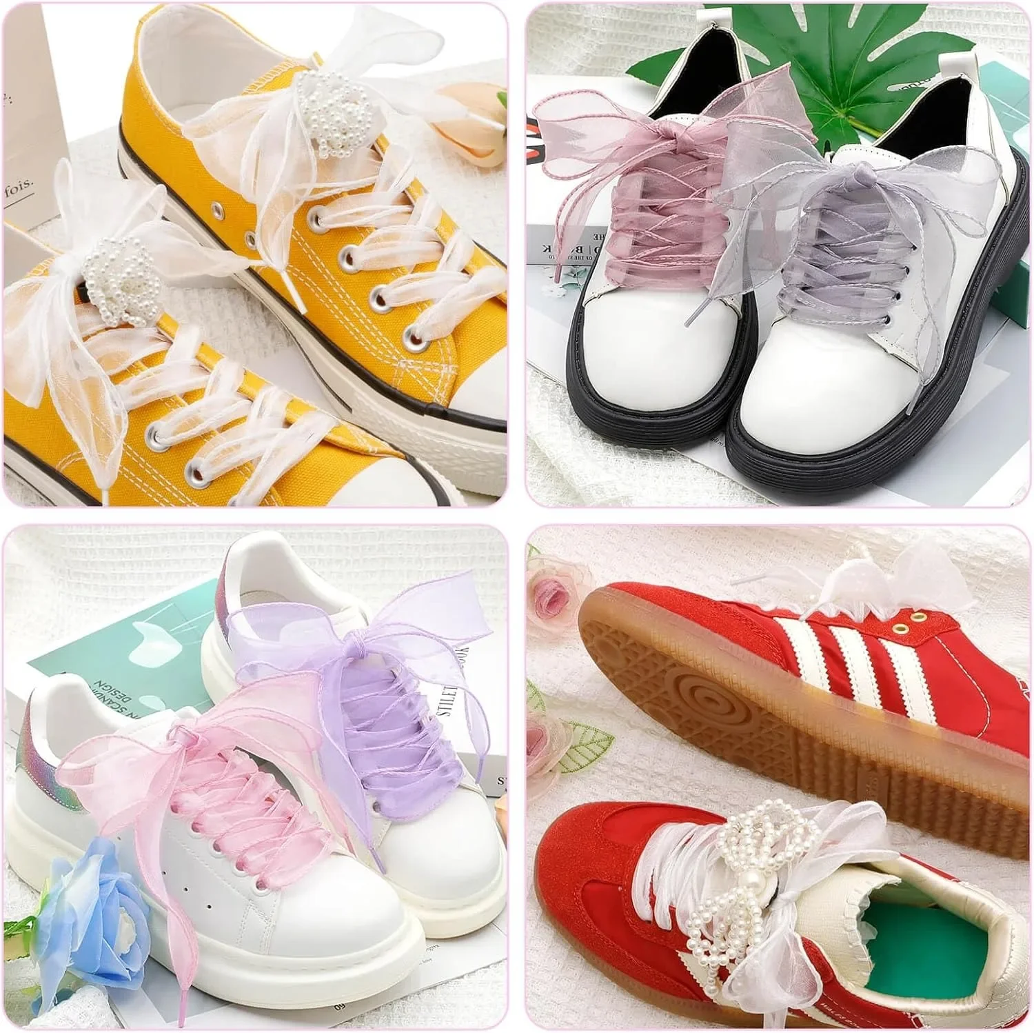 شقة شير أربطة أحذية 4 سنتيمتر واسعة غزل الثلج أربطة الحذاء الدانتيل يتوهم أربطة الحذاء للنساء الفتيات إكسسوارات أحذية 100/120/140 سنتيمتر 1 زوج #4