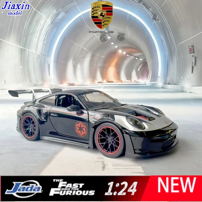 جادا 1:24 مقياس سبيكة نموذج سيارة بورش 911 GT3 RS محاكاة سباق السيارات جمع عرض العنصر هدية للأولاد