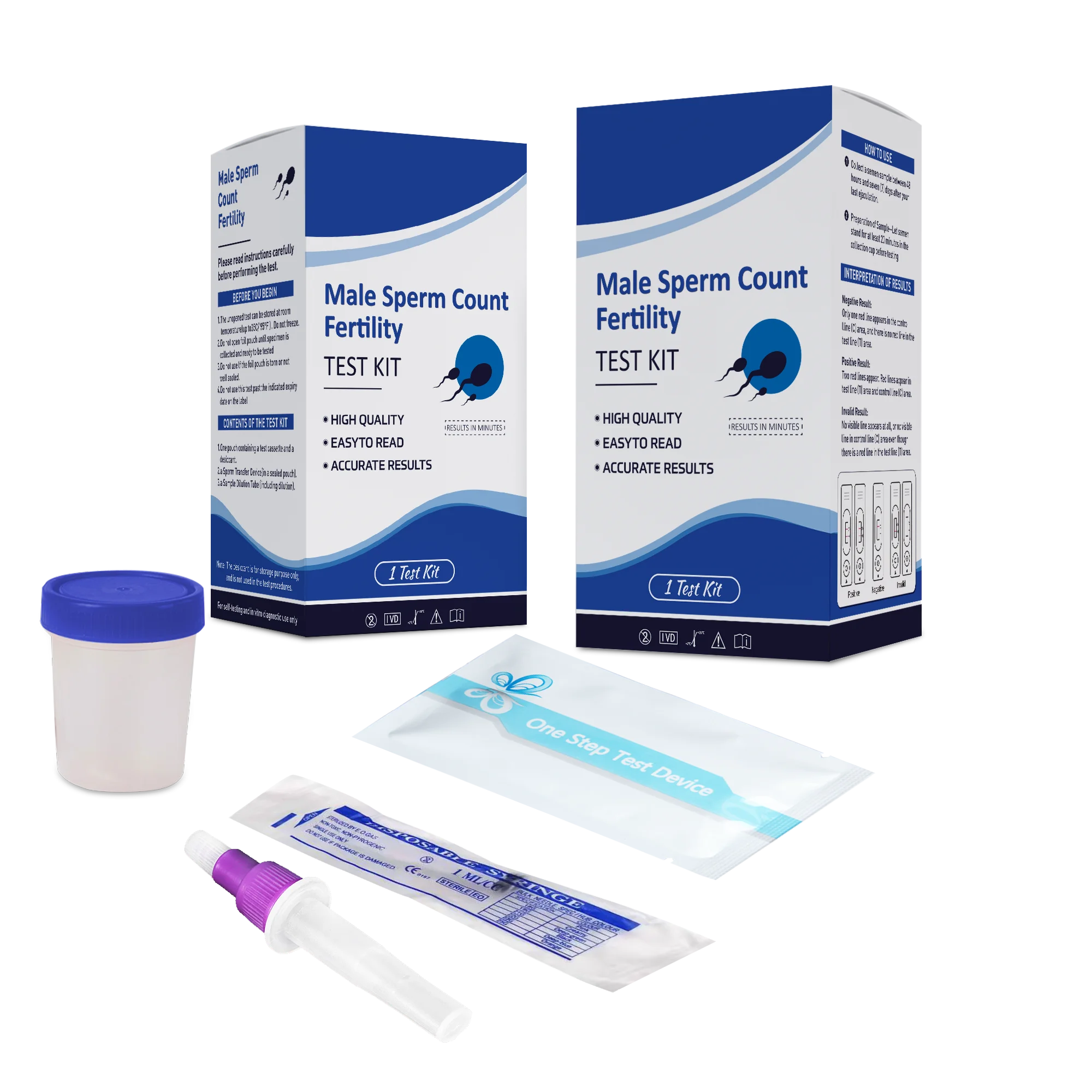 Kit de Teste de Fertilidade Teste de Densidade de Esperma Oem de Apoio Masculino Boa Qualidade Preço de Atacado