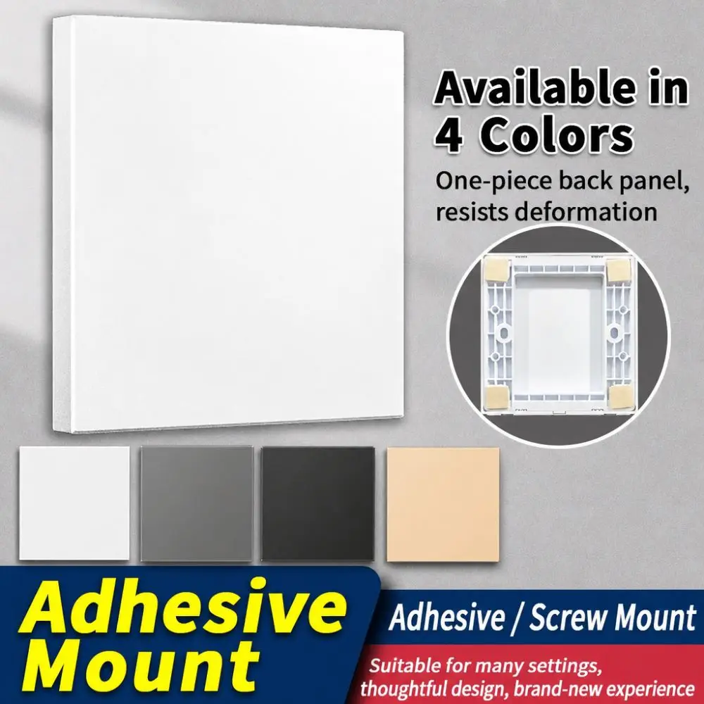 Flange Cover 86 Type Wall Hole Cover Self-adhesive 4 Colors Switch Cover Plate Panel Decor Cover Home Improvement