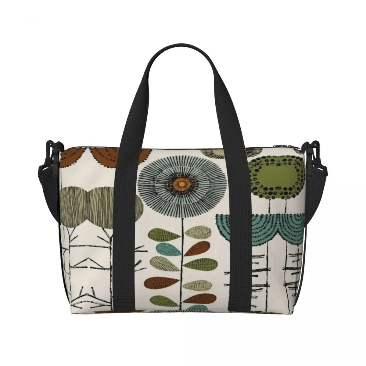 

Custom Floral Orla Art Groceries Tote Shopping Bag Women Big Capacity Orla Kiely Mid Century Modern Gym Beach Travel Bags