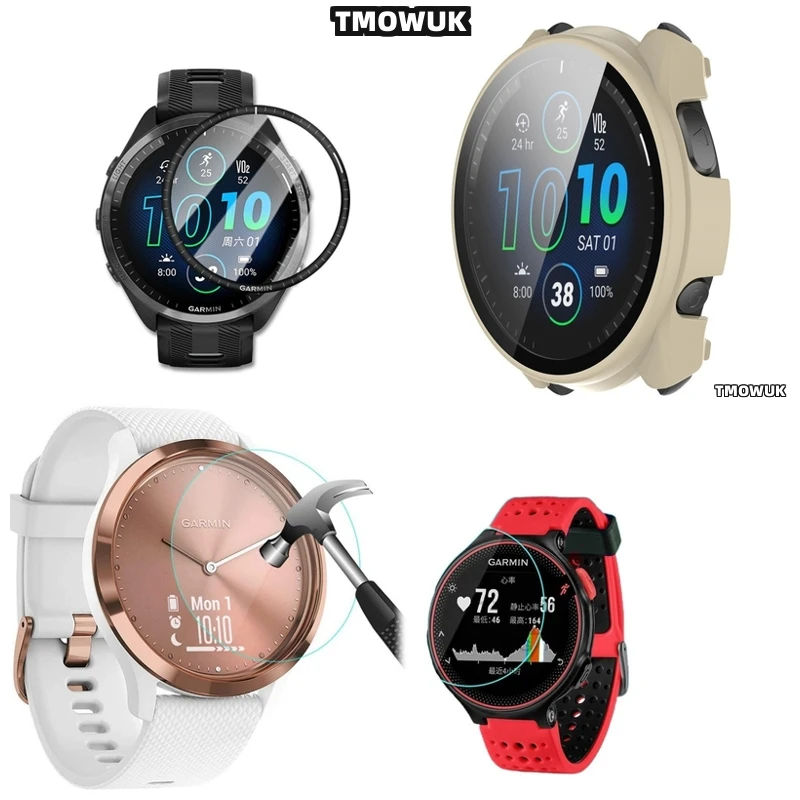 

For Garmin Forerunner 645 735 745 935 945 955 965 970 Fenix 7 7S 7X Pro Tempered Glass Screen Protectors, HD Anti - Scratch 9H H
