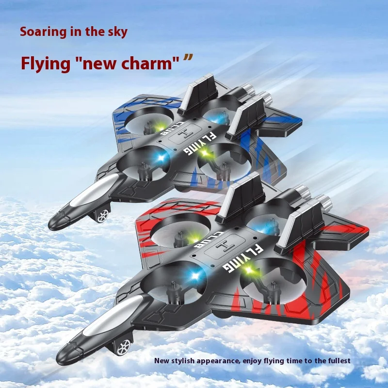

Cz01 Rc Plane 2.4g Remote Control Aircraft Four Motor Helicopter Glider With Light Epp Foam Fighters For Children