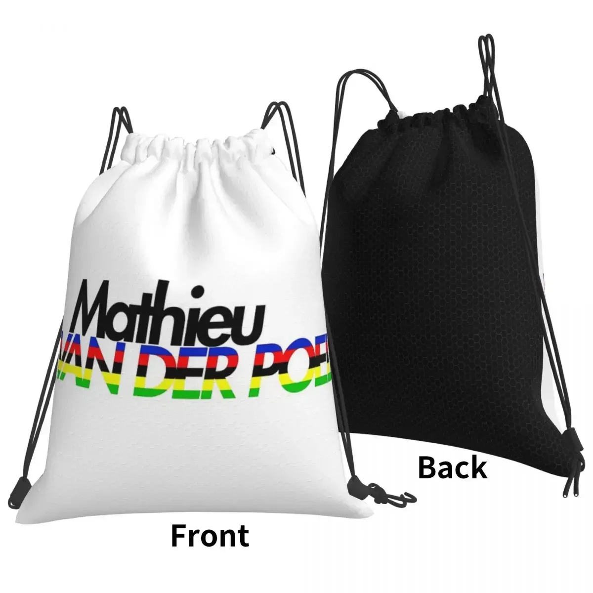 Mathieu Van Der Poel CX World Champion Backpack Portable Drawstring Bag Drawstring Bundle Pocket SportsBag BookBag For Man Woman