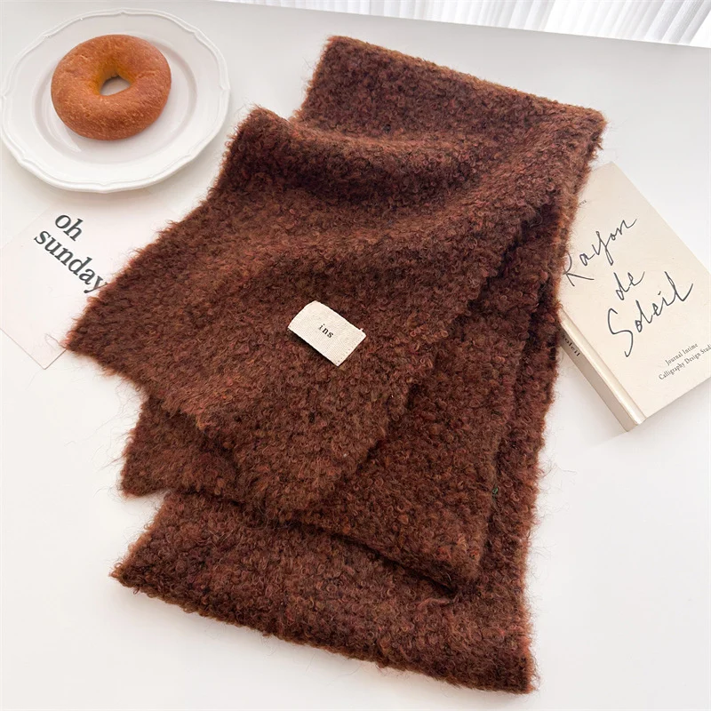 وشاح من الصوف المرأة الفاخرة شتاء دافئ بلون كوريا نمط أفخم الأوشحة شرابة شالات الباشمينا سيدة التفاف Bufanda