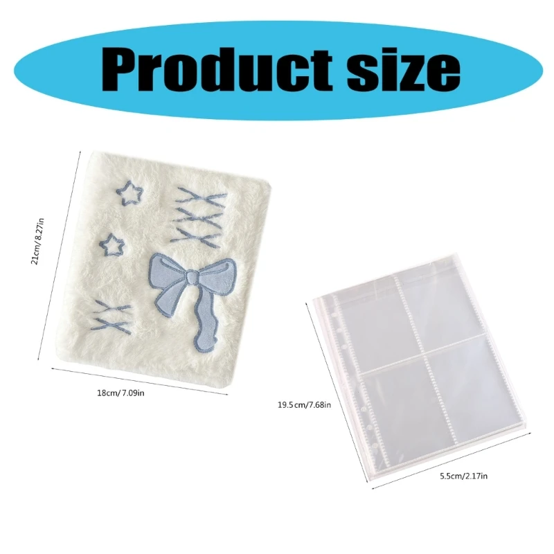 Plush Photocard Binder Refllable Photo Binder Album 6 หลุมล้าง Photo Sleeve
