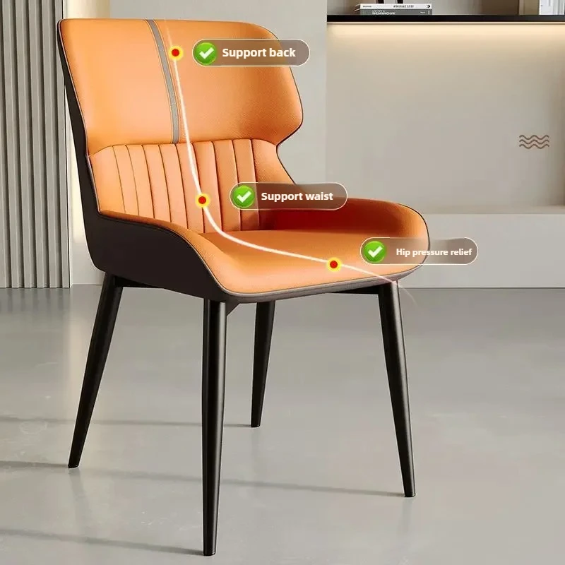 الشمال ضوء كرسي طعام فاخر تكنولوجيا القماش كرسي مكتب الحديثة بسيطة المنزل مريح الغرور كرسي