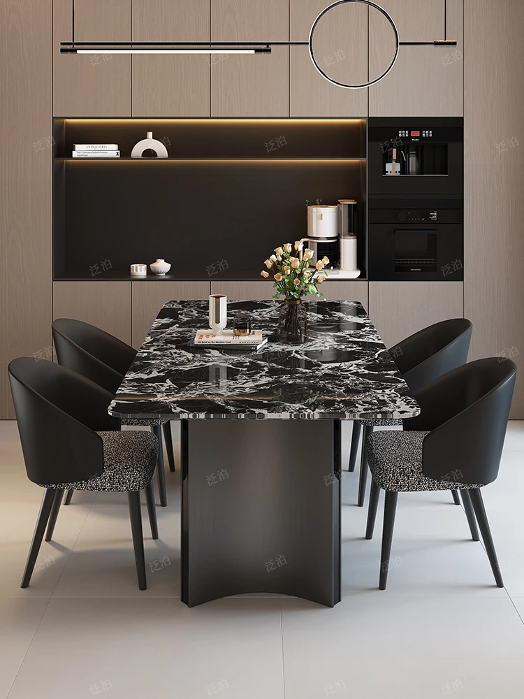 Mesa de jantar retangular e cadeira Combinação, Moderno, Minimalista, Casa