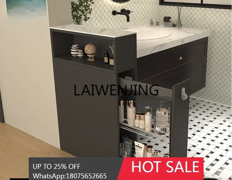 partition modern simple bathroom dry and wet separation bathroom side cabinet waterproof storage cabinet customization