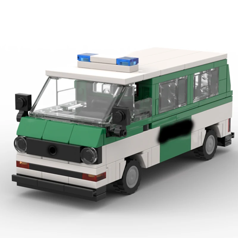 

193 шт. 1982 Volkswagenes T3 Transporter немецкий полицейский автомобиль MOC строительные блоки DIY модель автомобиля классическая коллекция игрушки подарок