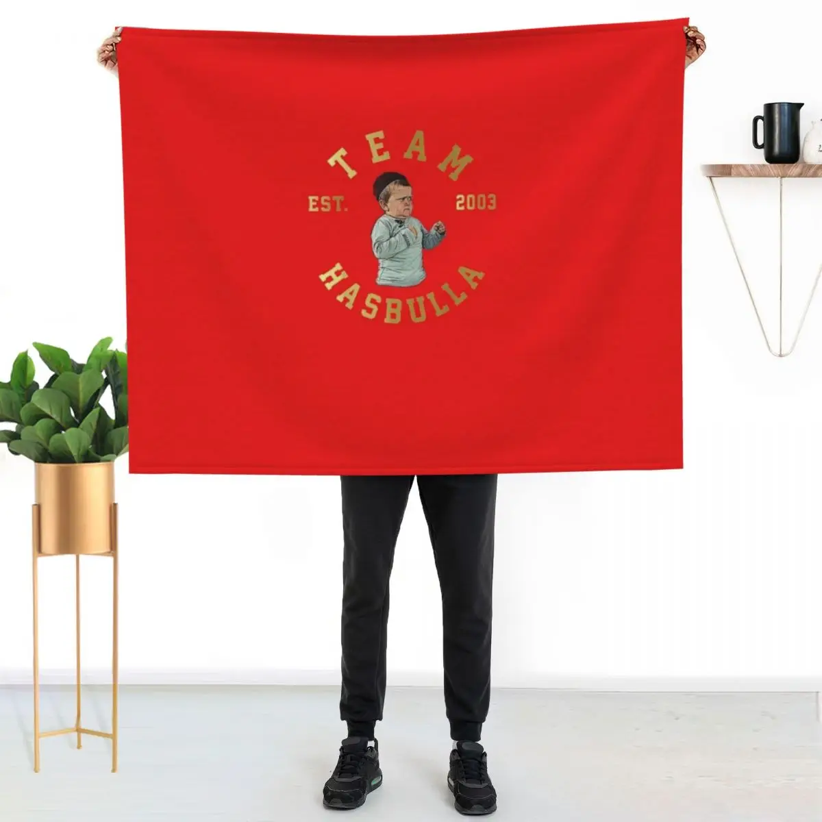Copy of Hasbulla - Team MMA Hasbulla Fight Meme - Hasbulla Hasbullah Classic T-Shirt Throw Blanket Decorative Sofa Blankets