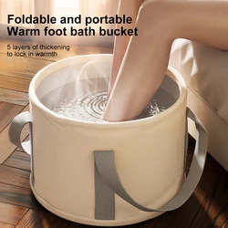 Foldable Foot Tub Portable Bath Bag Wash Basin Water Bucket Large Capacity Bath Feet Spa Massage Washing Tub For Outdoor Travel