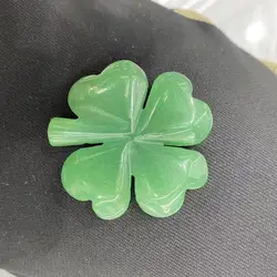 Crystal Crafts Clover Natural Green Aventurine Carvings Four Leaf Grass Healing Stones Reiki Lucky Clover for Home Decorationt