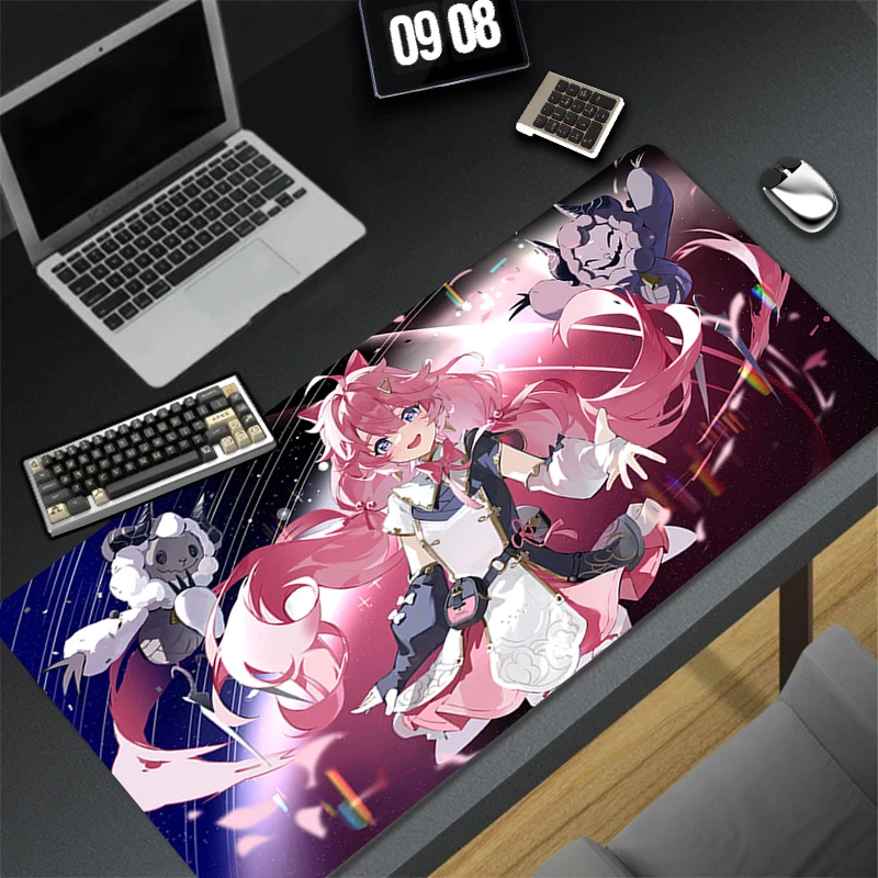 Computer Gaming Accessories HD Mousepad Office PC Mouse Pad W-wuthering Waves Encore Keyboard Pad Desk Decoracion Anime Desk Mat