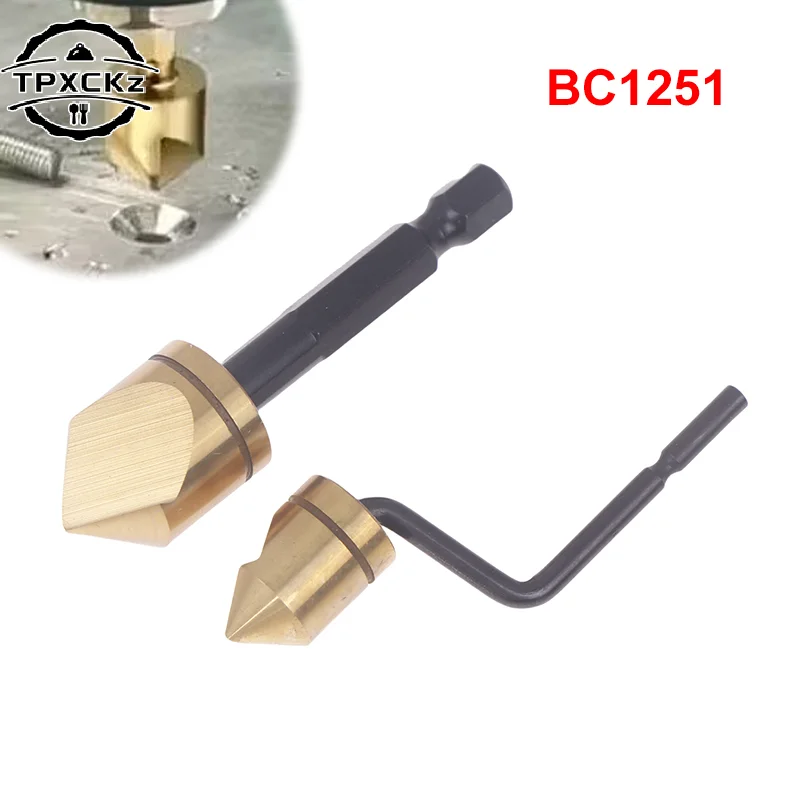 1 st Verzonken Afschuining Cutter BC1251 BC1651 Verzonken Afschuining Cutter Rand Reparatie Ontbramen Trimmen Gereedschap Afschuinen Mes