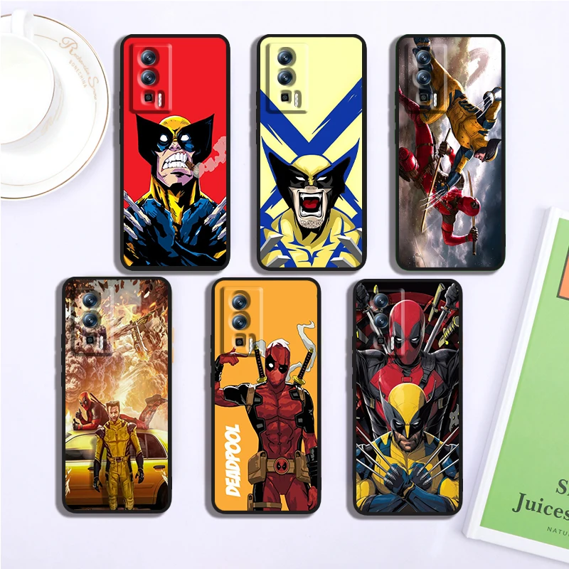 

Deadpool And Wolverine Marvel For Xiaomi Redmi 9A 9C 9AT 10C 9 9T 10 12C 13C 8 12 K60 A1 K50 K40 5G Black Funda Phone Case