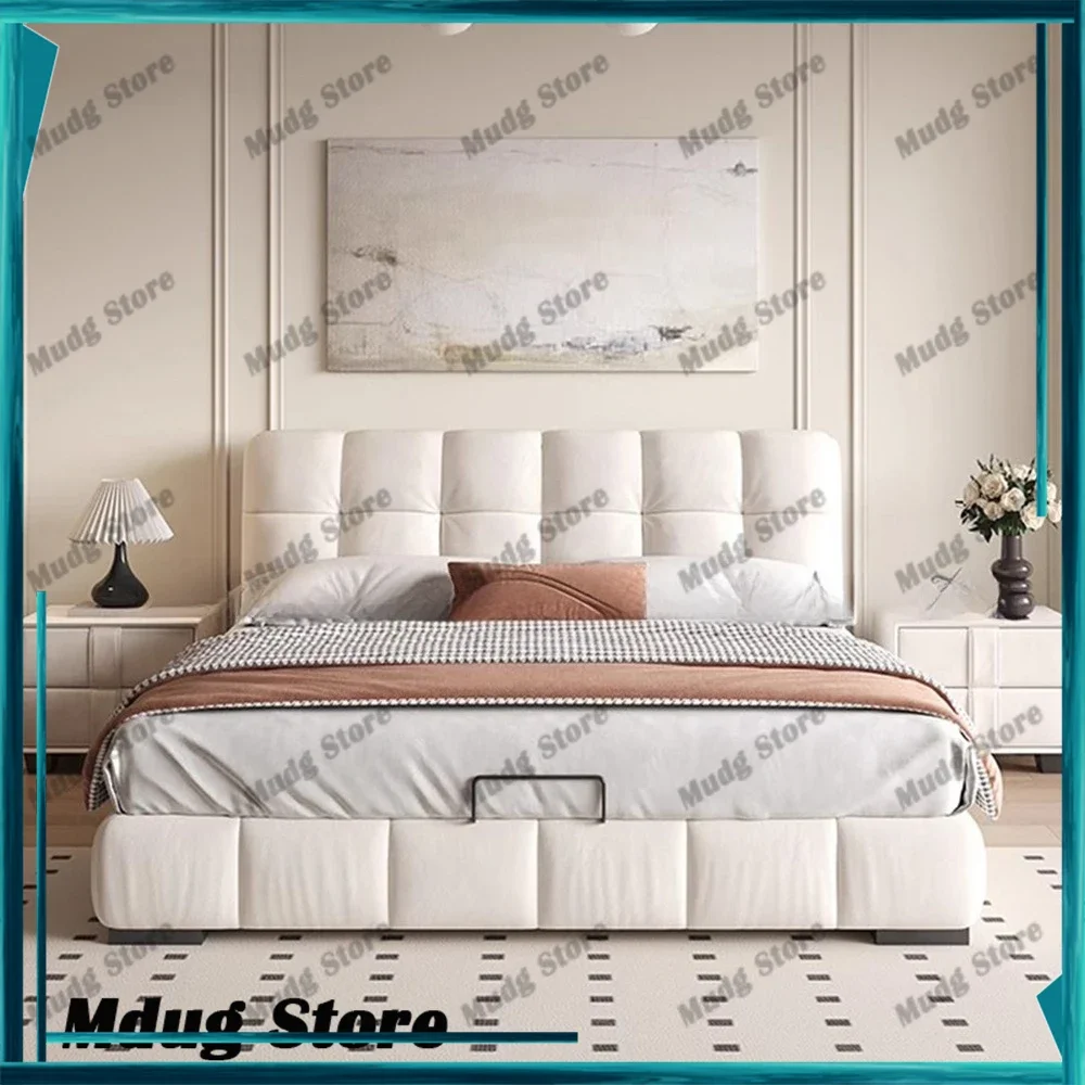 Upholstered Bedroom Bed Twin Nightstands Lounge French Bed Side Table Queen Cama De Lujo Para Dormitorio Furniture Accessories