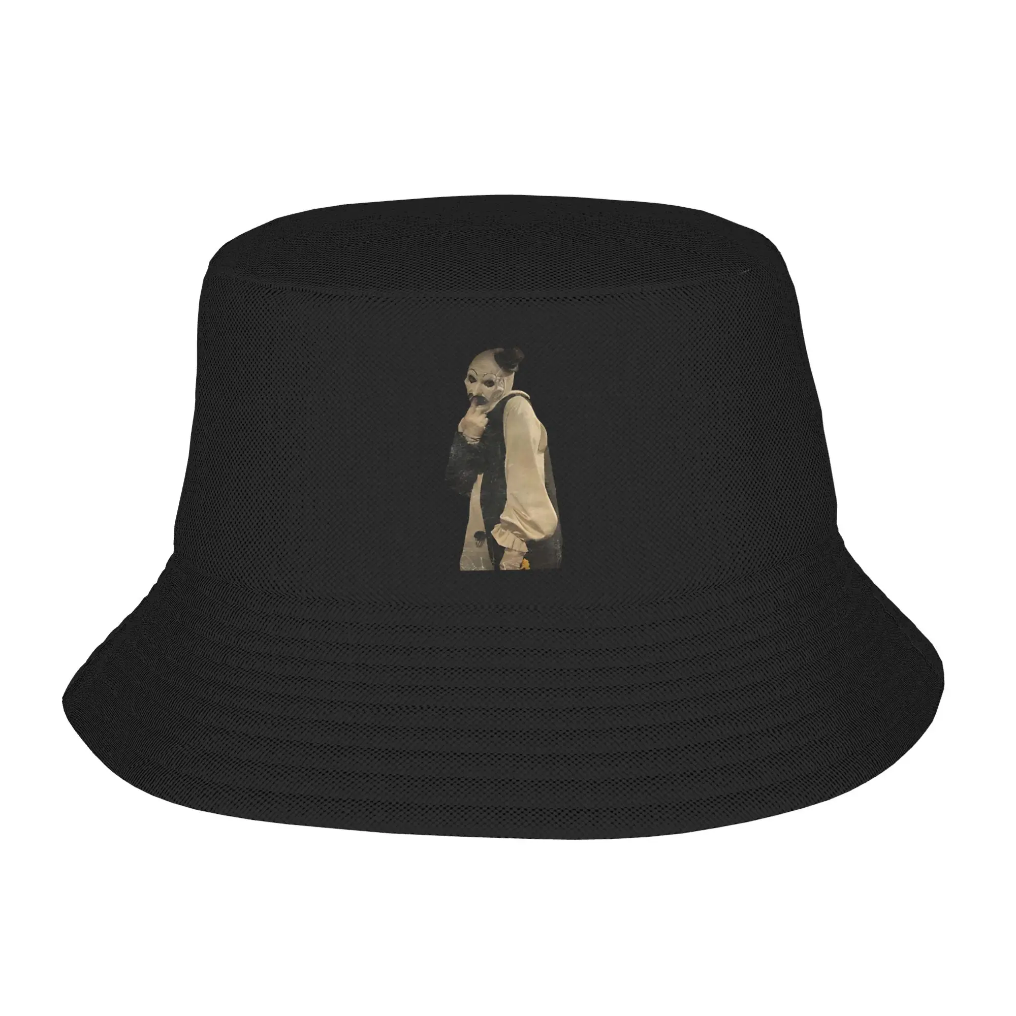 Terrifier Art Der Clown Frecher Horrorschurke  Bucket Hat For Men Women Terrifier Fisherman Hats Vacation Caps Sunscreen Hats