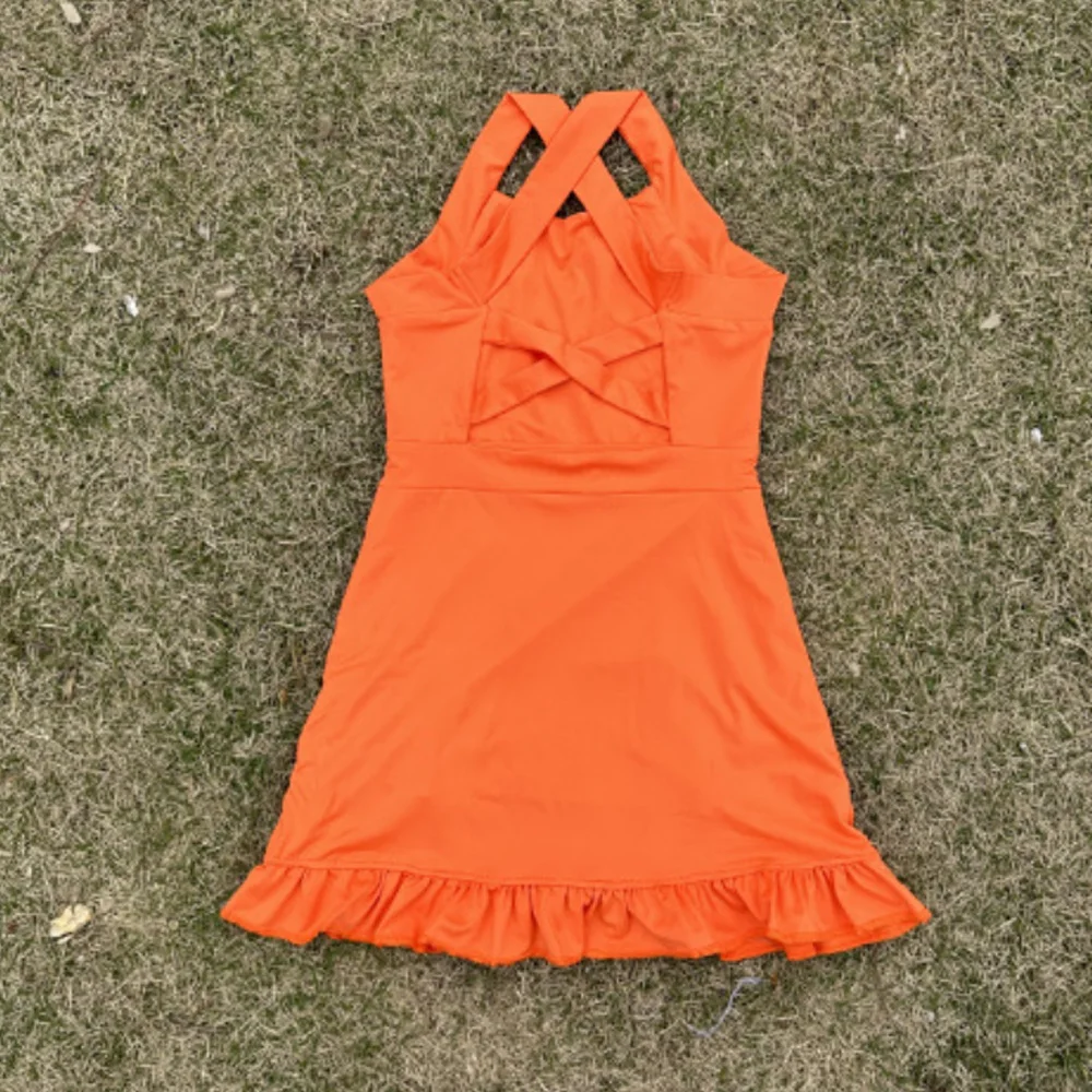 Vestido de verano para niñas, 5T-14T, negro, naranja, rosa, azul