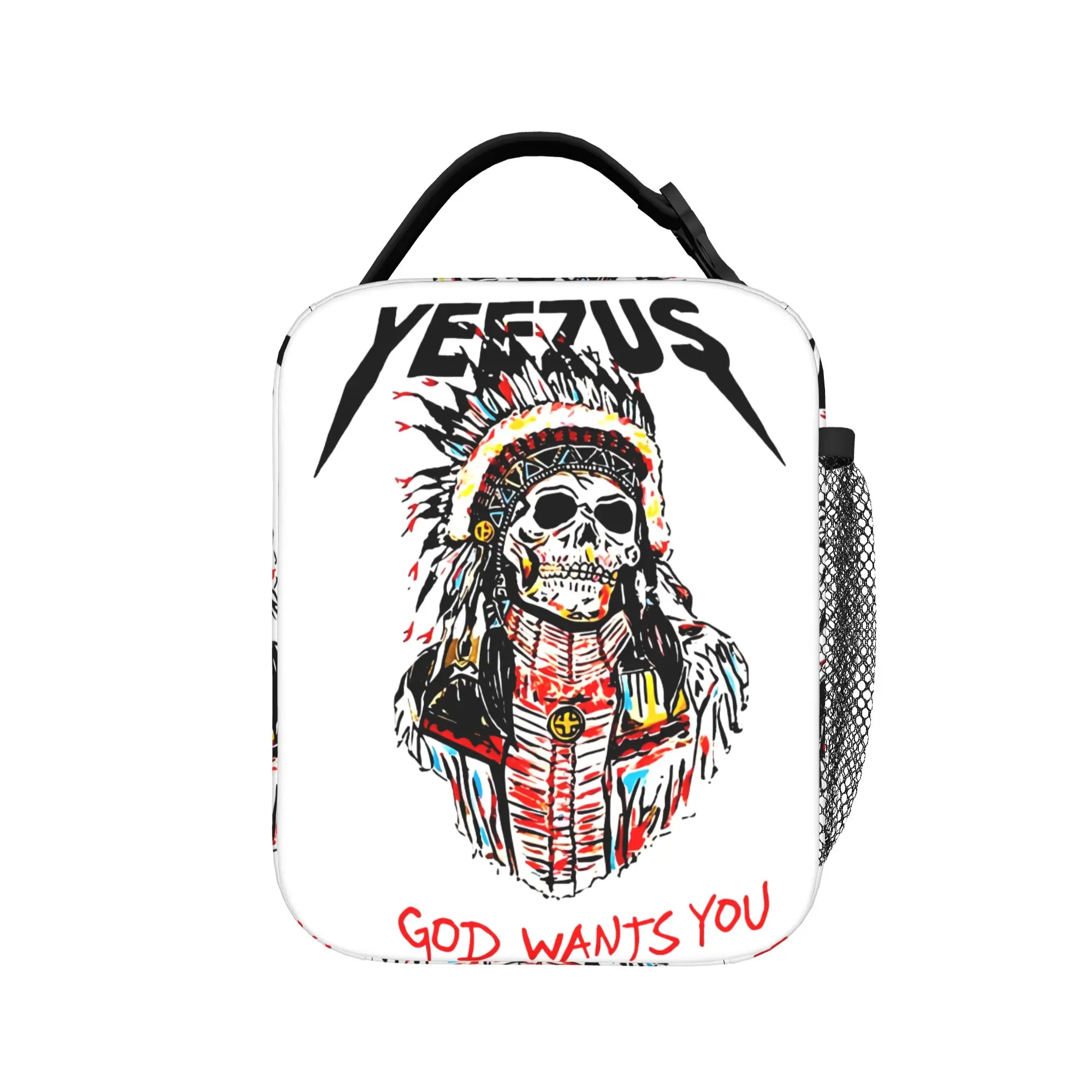 Kanye West Insulated Lunch Bag High Capacity God Wants You Lunch Container Cooler Bag Tote Lunch Box Work  Picnic Men Women