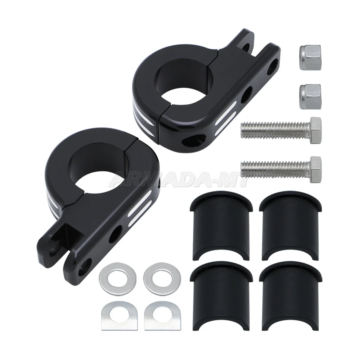 Motorcycles Highway Footrest Mount Clamp Engine Guards Crash Bar Foot Pegs For Harley Honda Suzuki Davidson Street Glide 25-32mm