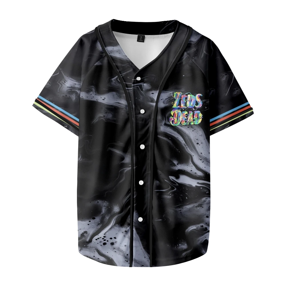 Zeds Dead Drippin Black Baseball Jersey Harajuku Thin button Baseball Uniform Baseball Jersey Fro EDM Style9