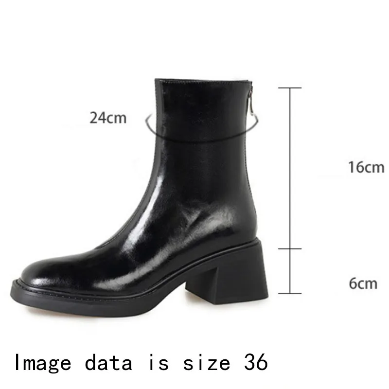 AIYUQI Short Boots Women Rear Zipper 2024 Thick Heel  Retro Commuting Women\'s Ankle Boots British style Fashion Women\'s Booties