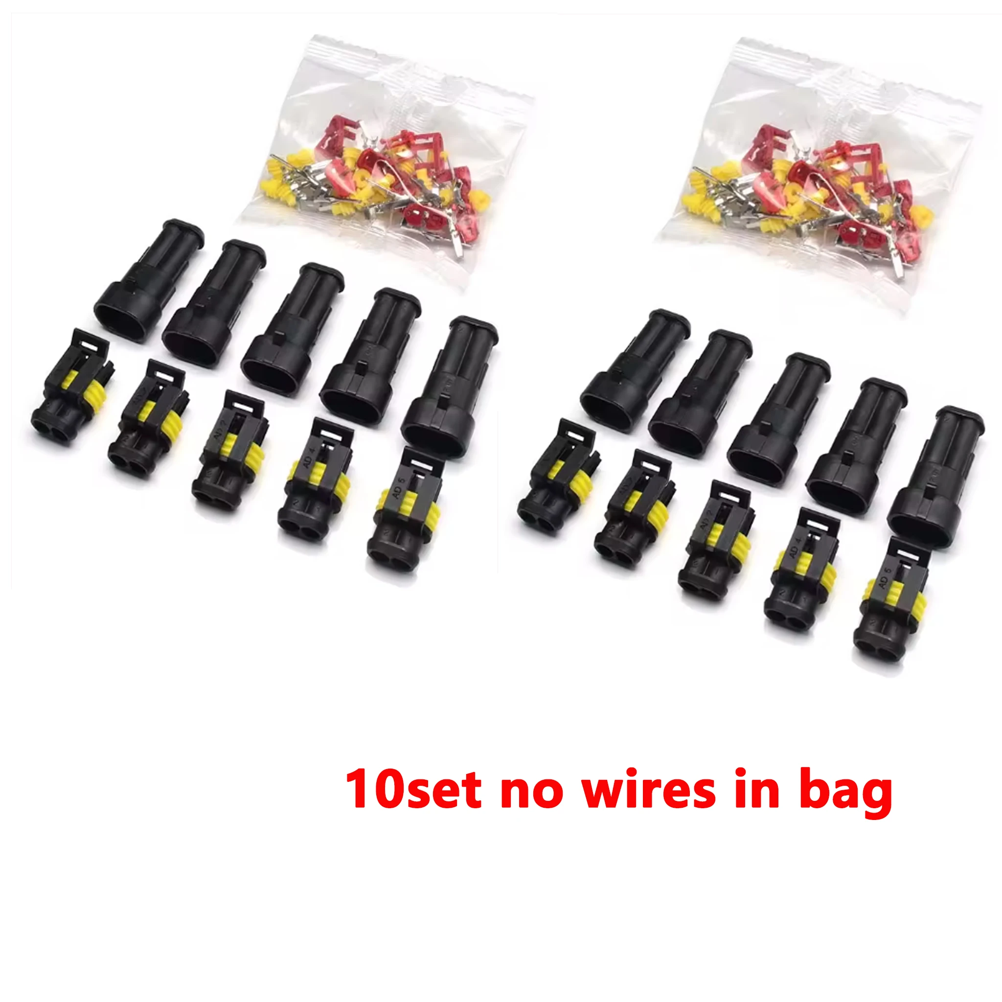 10PCS 2 Pin 18AWG Waterproof Electrical Connector – Male/Female Quick Disconnect Wire Plug Socket for Car, Truck, LED, Trailer