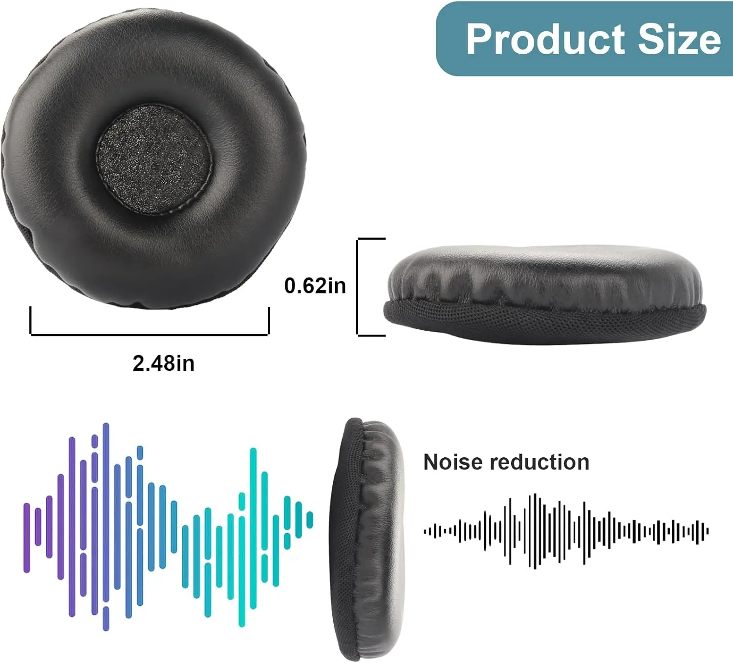 H600 Earpads Repalcement Ear Cushions for H390 H609 H600 H760 Wireless Headphones Ear Pads Protein Leather and Noise Isolation