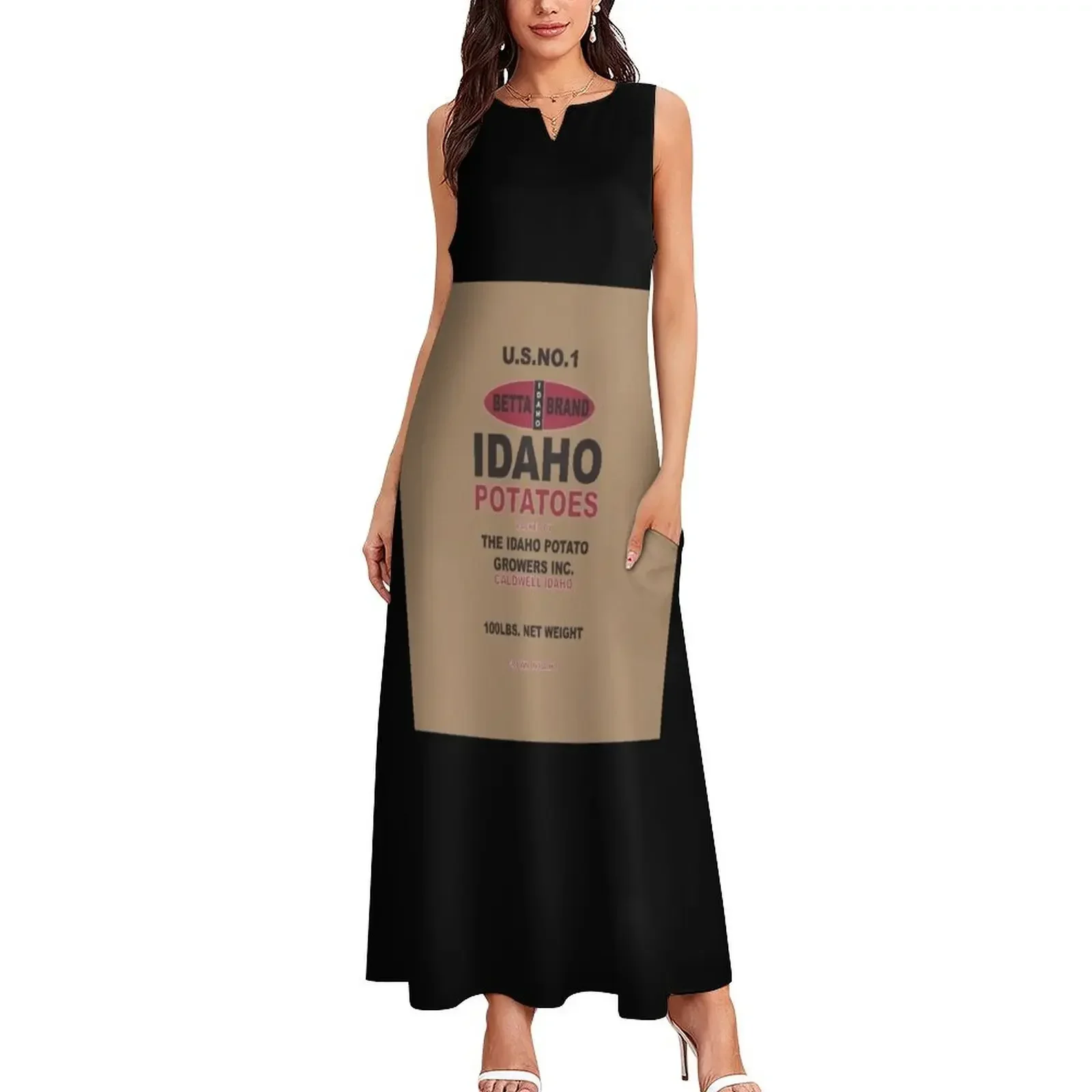 Wyglądasz się dobrze w sukience z długim rękawem z szyfonu w stylu worek ziemniaczanym, letniej sukience damskiej, sukienkach na studniówkę 2025, sukience damskiej.