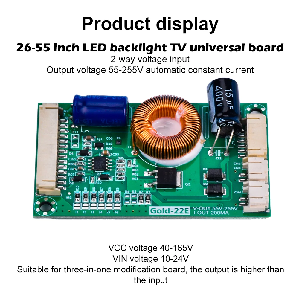 LED LCD TV 백라이트 정전류 부스터 보드, TV 백라이트 드라이버 보드, 55-255V 출력 정전류 보드, 22-60 인치