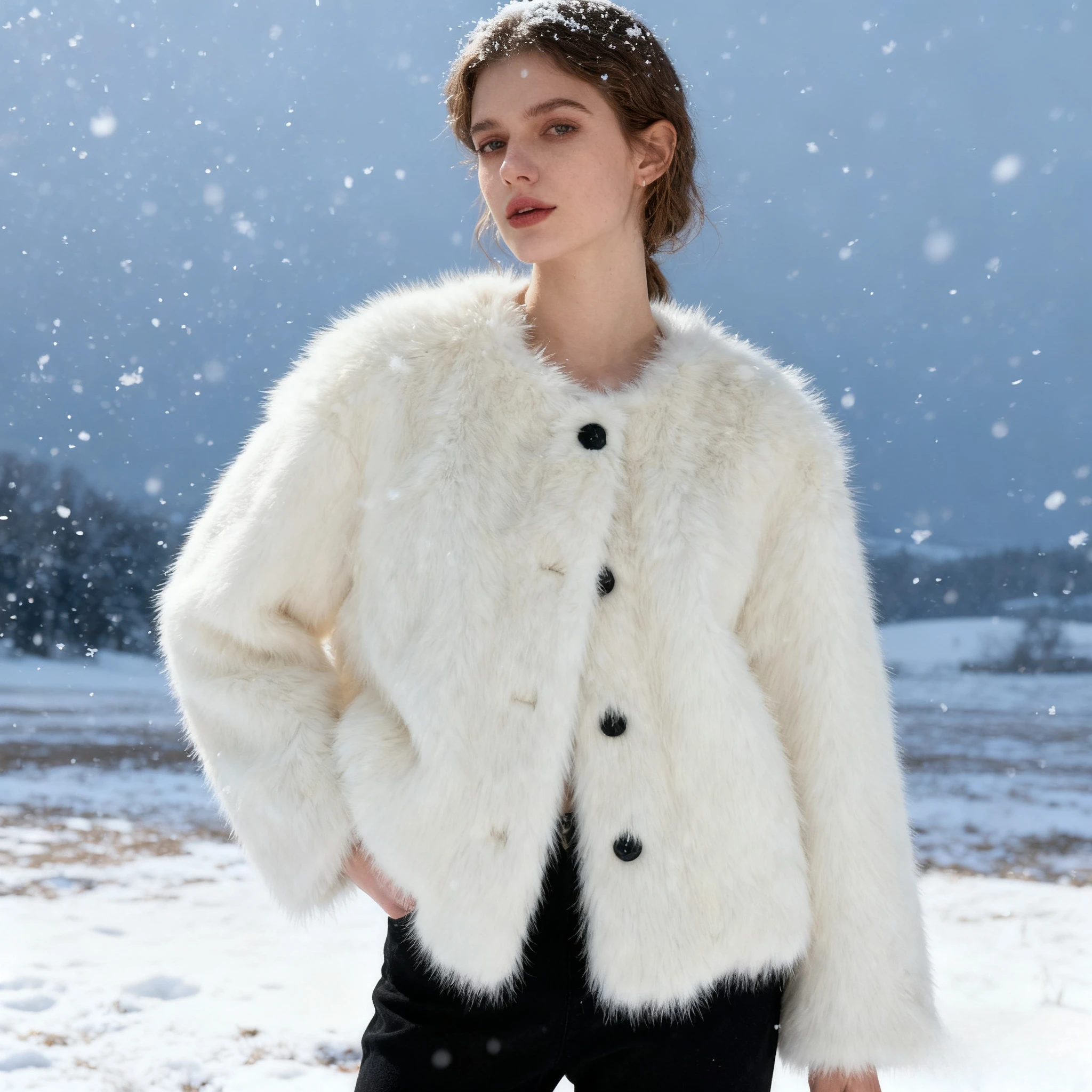 

Faux Fur Fox Coats Women Jackets Loose Furry Casual Elegant Coat Thick Warm Y2k Streetwear Jacket Work Outerwear Autumn Winter