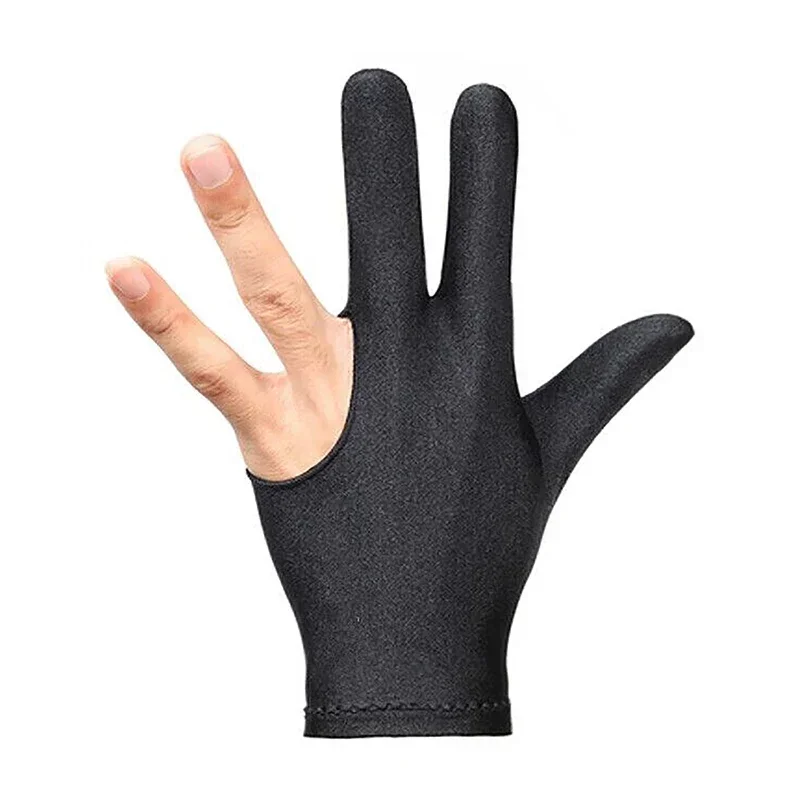 三本指グローブ プールグローブ 左手用 平均サイズ ビリヤード用品 スムース ビリヤードグローブ スヌーカー ビリヤードグローブ