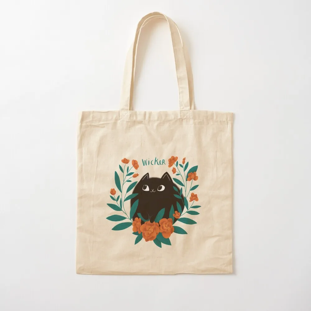 

Wicker the cat Tote Bag Shopping bags tote bags men Women's shopper canvas tote Canvas Bag