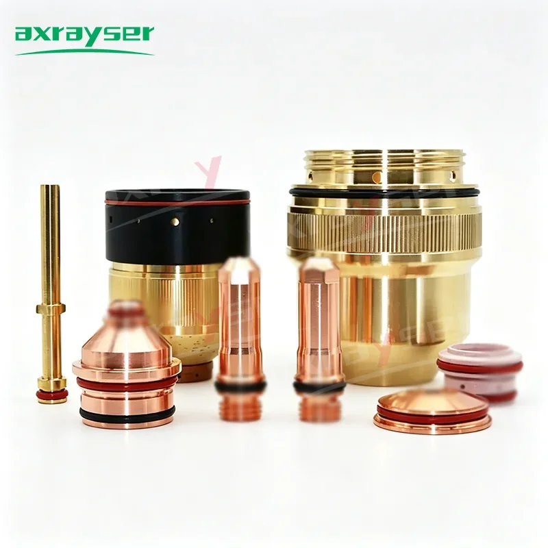 10Pcs HPR130 Consumables HPR130A Plasma Cutting Parts Silver Electrode 220665 Nozzle 220182 Electrode 220181 Sheild 220183