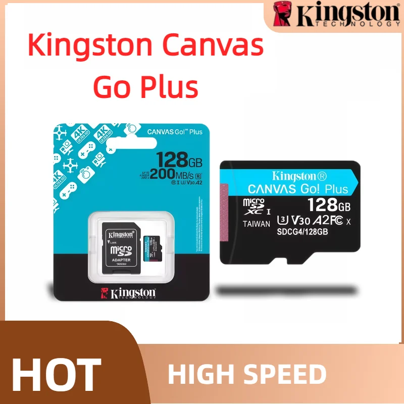 Kingston Canvas Go Plus Micro SD Card 64GB 128GB 256GB 512GB Memory Card V30 U3 Flash Card Up to 170MB/s read for Phone TF Card