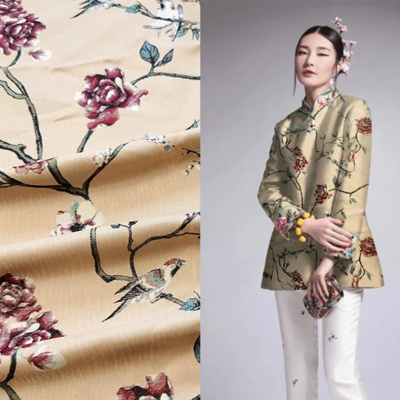 Yarn Dyed Jacquard Brocade Fabric Brand Fashion Design for Dress Windbreaker Autumn Winter Cloth by Tne Meter Diy Sewing Materi