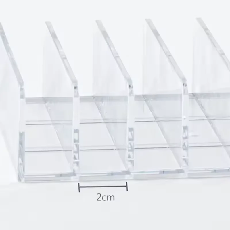 Makeup Organizer Box, 7-Compartment Clear Storage Shelf, Multi-Cell Display for Cosmetics, Blush, Eyeshadow,Space-Saving Durable - view 6